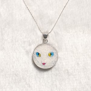 GemsArt Pendant : CA014R25, Cats Collection 25 mm.