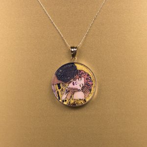 GemsArt Pendant : The Kiss, Famous Arts Collection 25 mm.