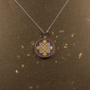 GemsArt Pendant : Shou Mandala, Mandala Collection 25 mm.