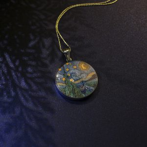 GemsArt Pendant : The Starry Night, Famous Arts Collection 30 mm.