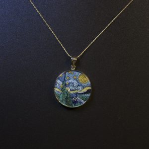 GemsArt Pendant : The Starry Night, Famous Arts Collection 30 mm.