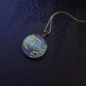 GemsArt Pendant : The Water Lilies, Famous Arts Collection 30 mm.