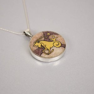 GemsArt Pendant : Capricorn, 12 Zodiacs Collection 30 mm.