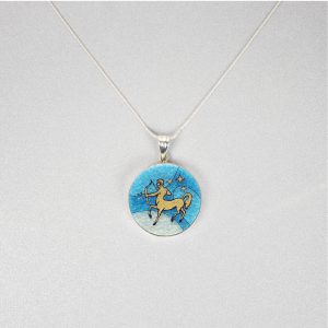 GemsArt Pendant : Sagittarius, 12 Zodiacs Collection 30 mm.