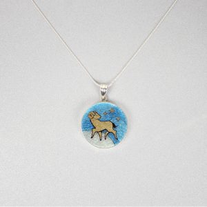 GemsArt Pendant : Aries, 12 Zodiacs Collection 25 mm.