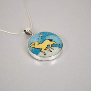 GemsArt Pendant : Aries, 12 Zodiacs Collection 30 mm.