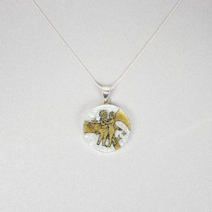 GemsArt Pendant : Gemini, 12 Zodiacs Collection 25 mm.