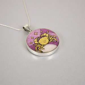 GemsArt Pendant : Cancer, 12 Zodiacs Collection 30 mm.