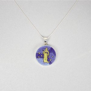 GemsArt Pendant : Virgo, 12 Zodiacs Collection 30 mm.