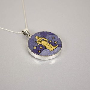 GemsArt Pendant : Virgo, 12 Zodiacs Collection 30 mm.