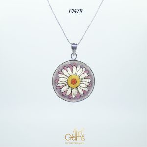 GemsArt Pendant : Daisy, Flower of Love Collection 25 mm.