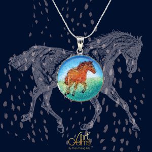 GemsArt Pendant : Horse, Wild Life Collection 25 mm.