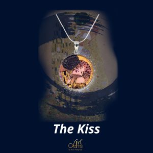 GemsArt Pendant : The Kiss, Famous Arts Collection 25 mm.