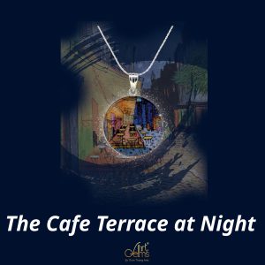 GemsArt Pendant : The Café Terrace at Night, Famous Arts Collection 30 mm.