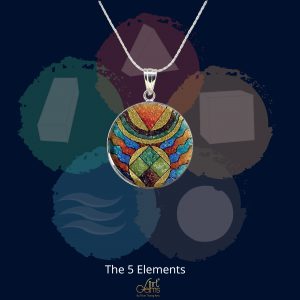 GemsArt Pendant : The 5 Elements, Sign & Symbol Collection 25 mm.